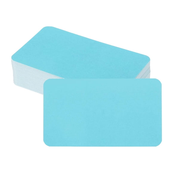 Uxcell 50 Hojas Tarjetas en Blanco, 2.1"x 3.5" Cartulina Gruesa 350gsm para DIY Etiquetas de Agradecimiento, Azul Cielo