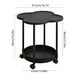 thumbnail image 3 of Mesita de Noche de Plástico con Ruedas | Estantería para Dormitorio | Mesa Auxiliar Negra para Sofá | 49 X 47,5 Cm | Almacenamiento de Doble Nivel | Mesa Móvil, 3 of 6