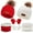 Red, White, variant on DIYMAG 2 Packs Winter Beanie Hat Scarf Gloves Set for Kids, Toddlers Knitting Cap Neck Warmer Gloves Set for Aged 2-8 Year（Red, White）