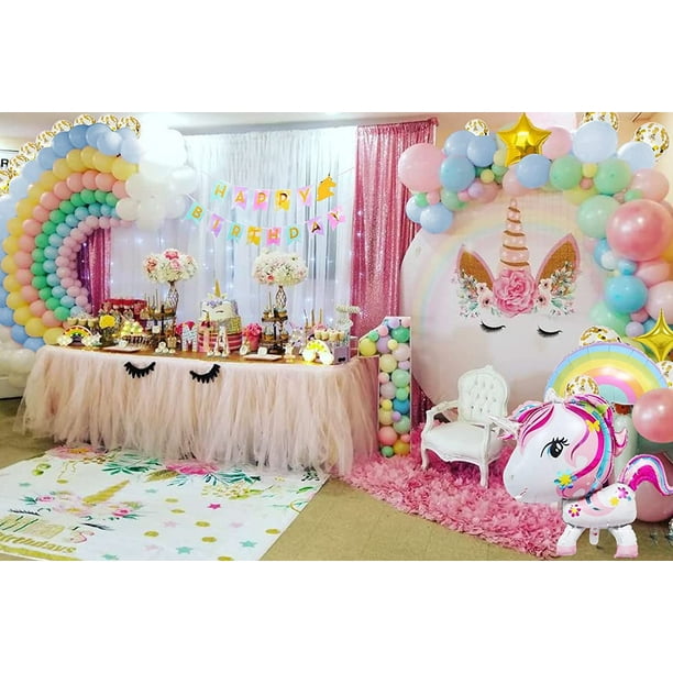 décoration anniversaire ballon licorne