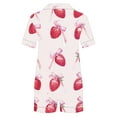 thumbnail image 5 of Summer Flower Pajamas Sets for Women Short Sleeve Top and Shorts Pj Set Buttoned Drawstring Waist Lounge Set, 5 of 5