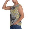 thumbnail image 3 of Kdxio Golden Glitter Butterflies for Men's Muscle T-shirt,Sleeveless for Workout Running Athletic Gym Lounge Casual, 3 of 7