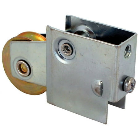 Single 1-1/2 in. Steel Roller Assembly, Ball Bearing, Plain Back Housing