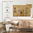 thumbnail image 4 of Elephant Stock Basketball Patent Compilation Wall Art - Horizontal Multi Panel Canvas - Living Room Wall Decor - Sports Multi Panel - Brown And Yellow Decor - 23" x 14", 4 of 4