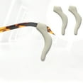 thumbnail image 2 of Eye Glasses Ear Grippers - 1 Pair Glasses Ear Grip, Anti-Slip Glasses Ear Hook Comfort Silicone Eyeglasses Ear Cushion For Behind The Ear, Sunglasses Reading Glasses Retainers(White,1.7x0.2"), 2 of 9