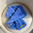 thumbnail image 4 of Bufanda de peluche de Sonics Boys para niños, pañuelo de cuello con letras de la A a la Z de Anime para la vuelta al cole, bufanda cálida de invierno, bonitos regalos para niños, 4 of 5