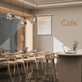thumbnail image 5 of Hanging Chalkboard Menu Sign – Magnetic Metal Café Display, White Frame with White Board, 18" x 24", 5 of 7