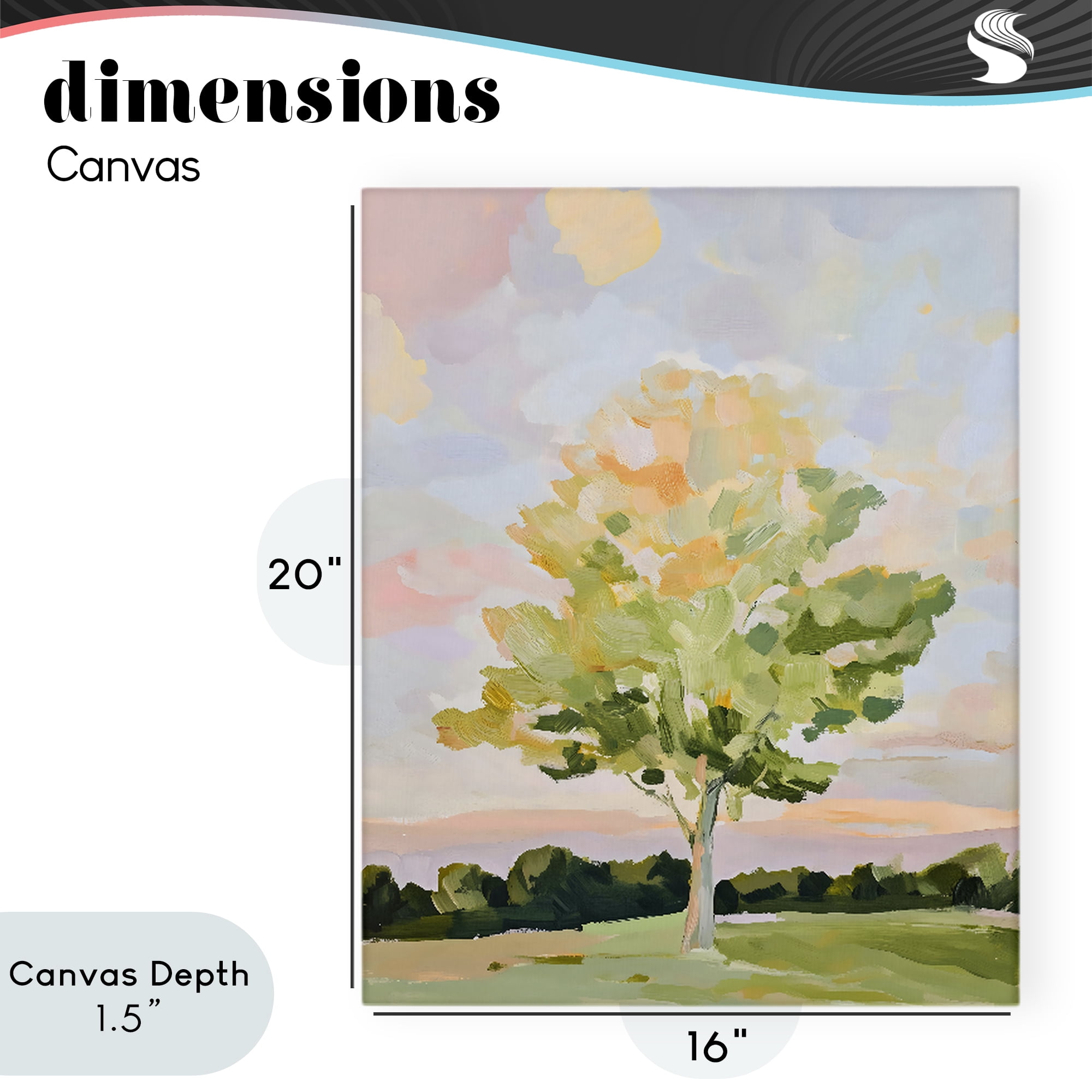 Stupell Industries Sunlit Tree Landscape Impression Canvas Wall Art, design by The Prints Vibe