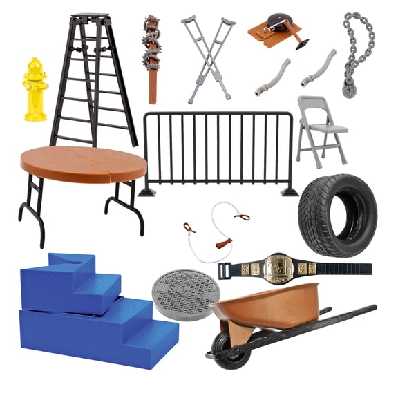 No Holds Barred Match Accessory Set for Wrestling Figures