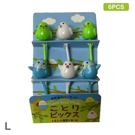 

1Set Cute Mini Animal Farm Cartoon Food Picks Children Snack Ca Dessert Food Fruit Forks Lunch Bento Accessories Party Decor