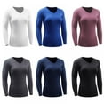 thumbnail image 4 of 6 color Women's Compression Shirts Long Sleeve Yoga Athletic Running T Shirt,Stretch quick-drying Moisture Wicking M-3XL, 4 of 8