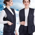 thumbnail image 1 of Para Hombres Y Mujeres, Chaleco Con Calefacción Eléctrica Con Carga Usb, Ropa De Calefacción Inteligente Con Cuello En V Y Control De Temperatura De 3 Velocidades Sweethay HA043392-03, 1 of 6