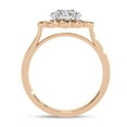 thumbnail image 4 of AFFY Floral Halo Solitaire Engagement Ring for Women, 1.60 Carat (ctw) Round Cut Lab Grown Diamond Ring In 10K Solid Rose Gold F-G, VS-SI Quality Ring Size-4, 4 of 7