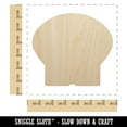 thumbnail image 2 of Clam Shell Solid Wood Shape Unfinished Piece Cutout Craft DIY Projects - 6.25 Inch Size - 1/4 Inch Thick, 2 of 7