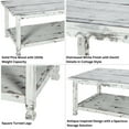 thumbnail image 6 of Alaterre Furniture Country Cottage 42" Rustic Rectangular Coffee Table, Solid Wood Living Room Furniture, White Antique Finish, 6 of 14