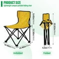 thumbnail image 3 of 600D Oxford Camping Chair Portable Foldable Chair Supports 220 lbs for Picnic, Fishing, Backpacking Confetti and Stars Scattered, 3 of 8