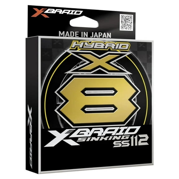 XBRAID Sinking SS 112 Braid Fishing Line - 20LB Test, 165 Yards, Yellow - Saltwater & Freshwater - High Abrasion Resistance Multi One Size
