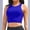 Blue, variant on Yonique Women High Waisted Bikini Two Piece Swimsuit Crop Bathing Suits Sporty Swimwear Bikini Set Army Green L
