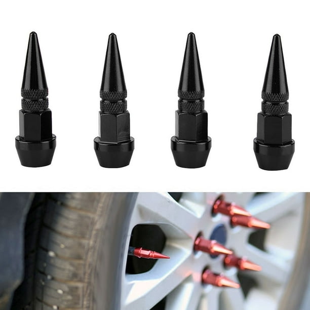 Juego De 4 Tapones Antipolvo Para Válvula De Neumático, Para Decoración De Coche, Camión, Azul, Negro, Rojo, Plata Y Oro