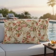 thumbnail image 4 of Rose Fall Outdoor Waterproof Pillow Covers, Thanksgiving Vintage Pastoral Botanical Flowers Decorative Rectangle Throw Pillowcase Sofa Cushion Sham for Patio/Couch/Chair, 20"x12" 2 Pack, 4 of 8