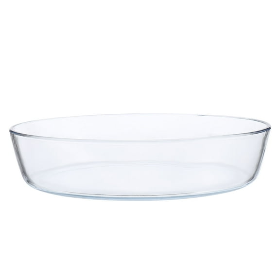 MEIBUTYUP Transparent Glass Baking Tray for Oven and Microwave Use, 1-Piece Bakeware Dish