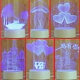 thumbnail image 2 of LINLIN 3D Night Light, Blue LED Night Light USB Powered LED Lights Desk Table LED Bedside Lamp for Kids Nightlight for Home Decoration, 2 of 3