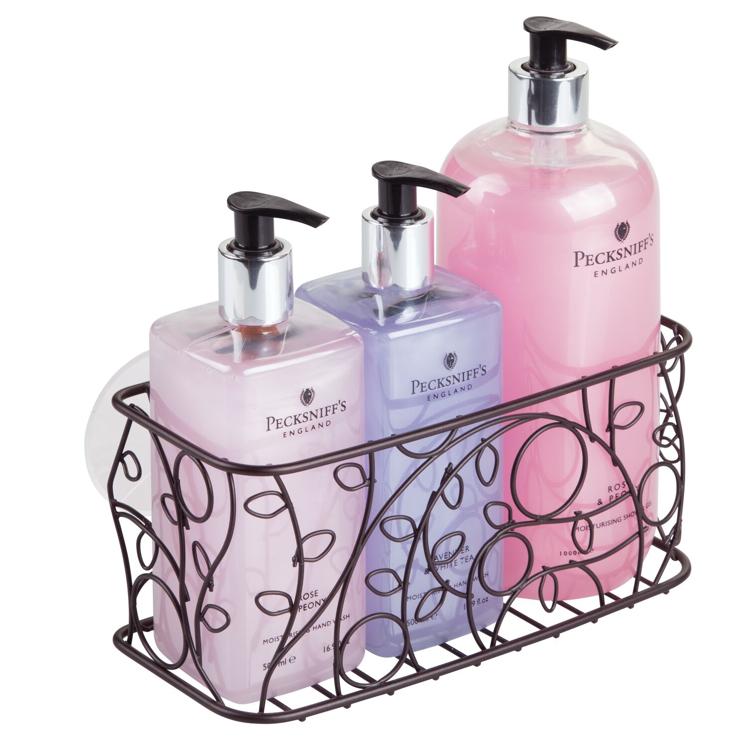 InterDesign Twigz Bronze Suction Corner Shower Basket Bath Caddy