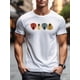 thumbnail image 2 of Creative Guitars Print Men's Short Sleeve Crew Neck T-shirt, Summer Outdoor, Gift For Men Tee For Adult, Men, Women, Teen, Teenager, Adolescent, Youth, 2 of 7