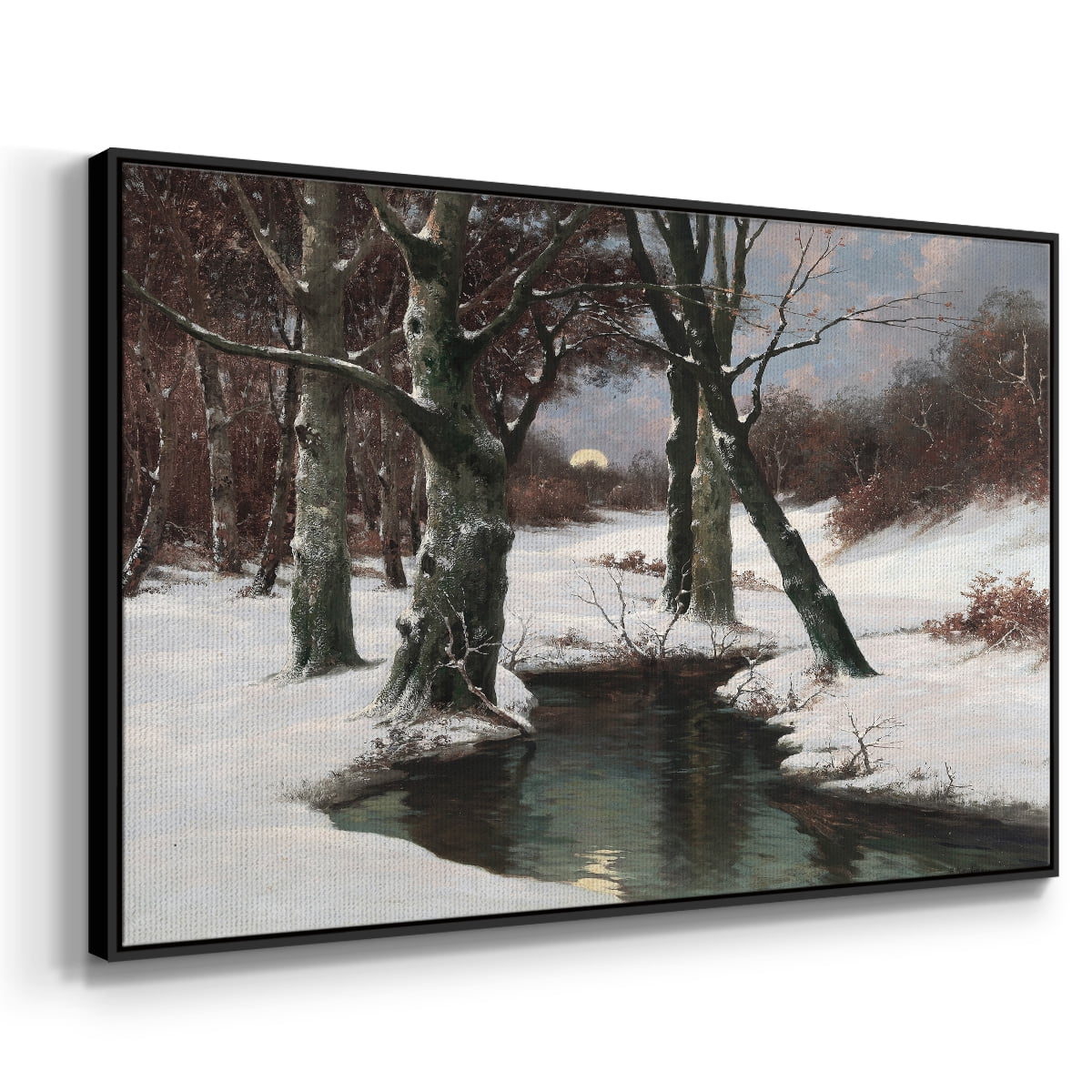 Vintage Landscape-CCLXXXV By Wexford Home Framed in Black Wood Gallery Wrapped Canvas 17 in. x 25 in.
