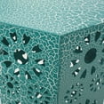 thumbnail image 4 of Wembaum Indoor 12 Inch and 14 Inch Sunburst Iron Side Table Set, Crackle Teal, 4 of 5