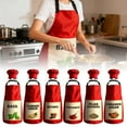 thumbnail image 1 of 6 Piece Spiced Set With Hat For Large Group Role Playing Adult Female Red Apron Seasoning Design Kitchen Wear, 1 of 6
