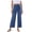 Blue, variant on Miluxas Women's High Waisted Wide Leg Cropped Jeans Casual Streety Denim Pants with Pockets White