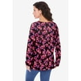thumbnail image 2 of Roaman's Women's Plus Size Ultimate Long Sleeve V Neck Tee, 2 of 5
