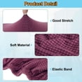 thumbnail image 3 of Funda de otomán elástica ajuste rectangular longitud 33"-40", mediana, burdeos, 3 of 6