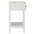 thumbnail image 3 of Topcobe Minimalist Elegant Bedside Cupboard for Bedroom Living Room, Set of 2 Modern Design Nightstand for College Dorm, Home Decor 1 Drawer End Table Set for Small Spaces with Shelf, White, 3 of 11