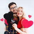 thumbnail image 5 of RECUTMS Handmade Artificial Rose Teddy Bear Black Valentine's Day Gift Bouquet with Box, 5 of 8