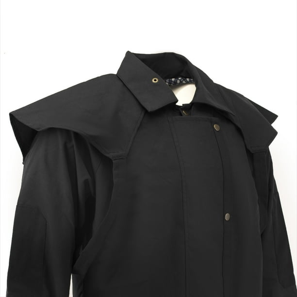 Resistance Oilskin Cotton Western Short Duster Jacket – Waterproof