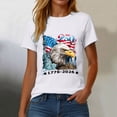 thumbnail image 5 of Duqingm Patriotic Tops for Women Pretty Flag Heart 1776 2026 July 4th 250th Birthday T-Shirt White,3XL, 5 of 7