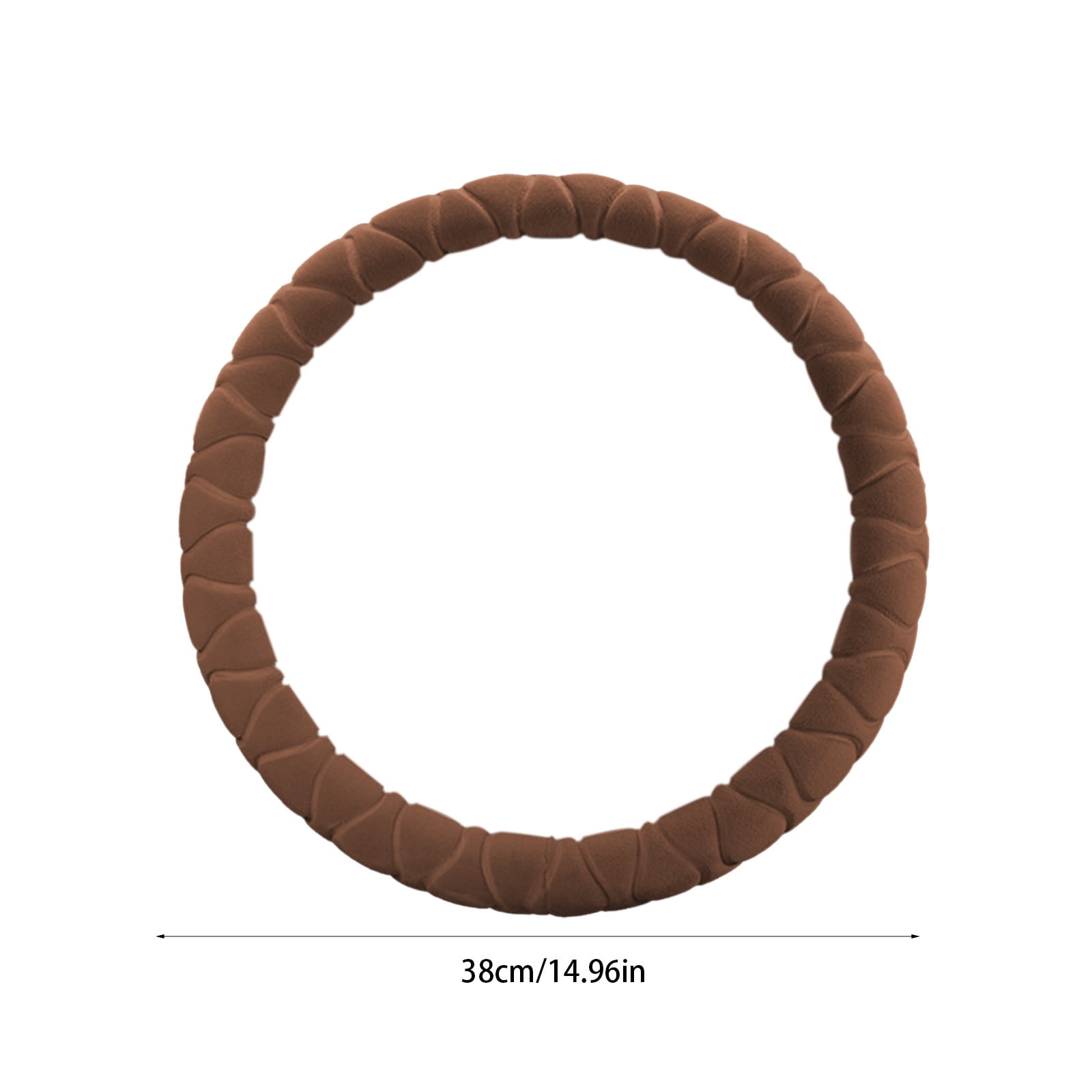 Kbndieu Car Steering Wheel Cover Women Man, Fluffy Plush for Winter Warm, Fuzzy Steering Wheel Protector, Universal 14-15 Inch, Soft & Non-Slip, Lovely Decor Winter Car Accessories (Brown)