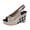 Gold, variant on Women's Peep Toe Wedge Heels Platform Slingback Sandals Adjustable Ankle Strap Espadrilles High Pumps Party Dressy Casual Summer Shoes Silver Size 8