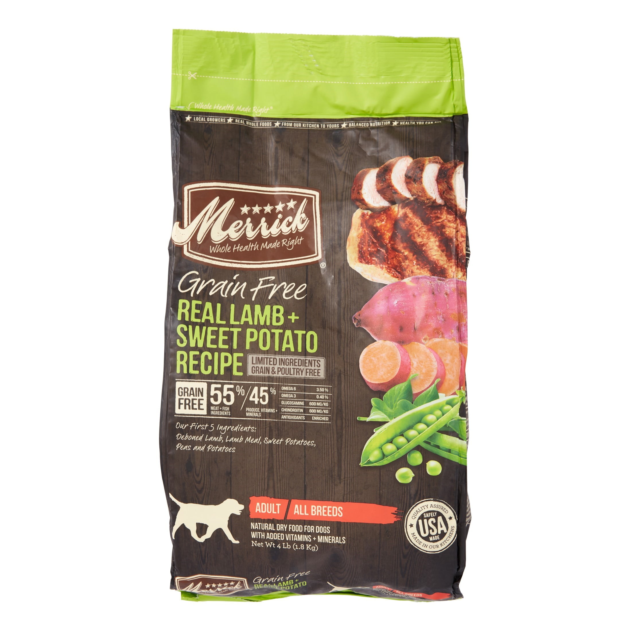 Merrick GrainFree Real Lamb & Sweet Potato Recipe Dog Food, 4 Lb