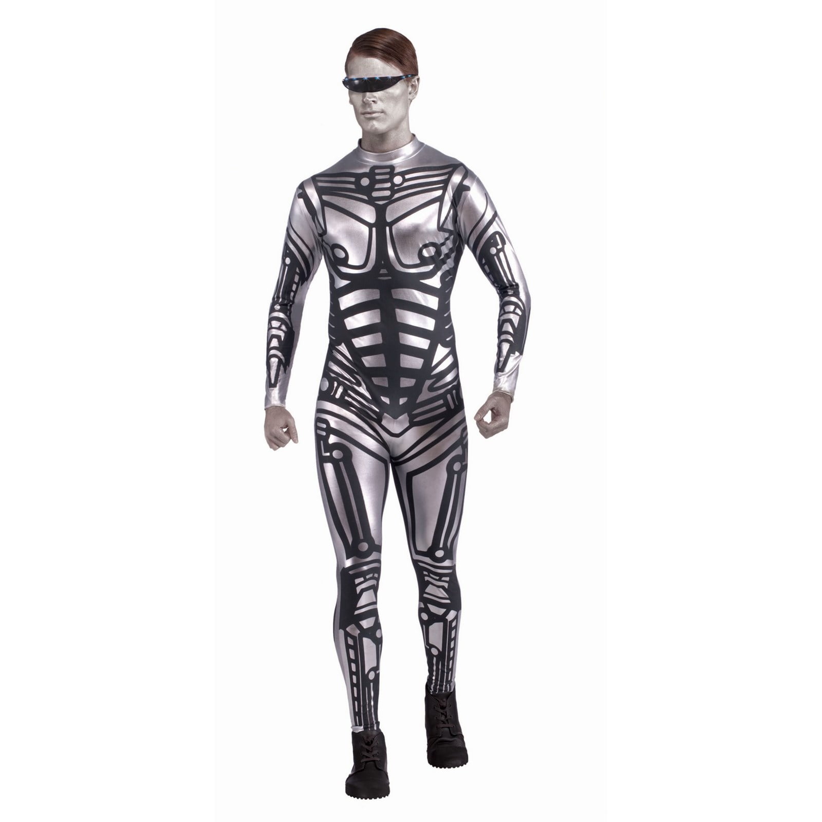 Male Robot Cyborg Space Future Machine Fancy Dress Up Halloween Adult Costume 