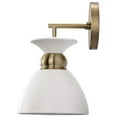 thumbnail image 4 of 60/7459 Nuvo Lighting Perkins - 1 Light Wall Sconce In Retro Modern Style-11.13 Inches Tall and 7 Inches Wide-Matte White/Burnished Brass Finish, 4 of 4