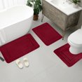 thumbnail image 2 of Viflosae Bath Mats Shower Rug Stereoscopic Large BathRug Mat 3 Set Bathroom Rugs for 3Pcs Toilet Mats Soft Comfortable Water Absorption Non Slide Thick Washable Easier To Dry Dark, 2 of 9