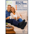 thumbnail image 3 of Special Essentials Diabetic Socks for Men & Women – Non-Binding Over The Calf Extra Wide Top Cotton Neuropathy Socks (Black - 6 Pairs, Large), 3 of 7