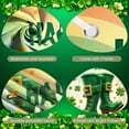 thumbnail image 4 of Green Theme St. Patrick's Day Banner Shamrock Pattern Festival Display Gold Star Accent Decorative Eggs Clover Backdrop for St. Patrick's Day Party Celebration Pub Event, 4 of 9