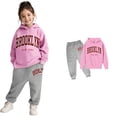 thumbnail image 4 of Teen Boys Girls Active Sweatsuit,2PC Long Sleeve Pink Tracksuit Hoodie Leggings Pants Fall Winter Clothes Toddler Boy Clothes 13-14 Years Cute&nbsp;Boys Girls&nbsp;Clothing, 4 of 6