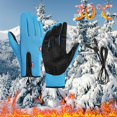 thumbnail image 1 of Blue Gloves Mittens Touchscreen Gloves Women Men USB Heated Windproof/ Winter Ergonomic Fit Gloves Suitable for Outdoor Sports Commuting Construction Running Riding Ski, 1 of 3