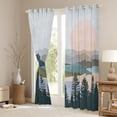 thumbnail image 3 of Homewish Rustic Plant Curtains Pack of 2 (42x84 Each),Country Farmhouse Lodge Curtains Blackout,Pine Tree Bedroom Curtains For Men Women,Luxury Bedroom Decor, 3 of 6