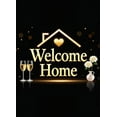 thumbnail image 4 of LUUFILx Welcome Home Banner Floral Butterfly Decor Wall Background for Party Wedding Garden Backdrop Photo Prop Event Decorations Vibrant Flower Display, 4 of 8